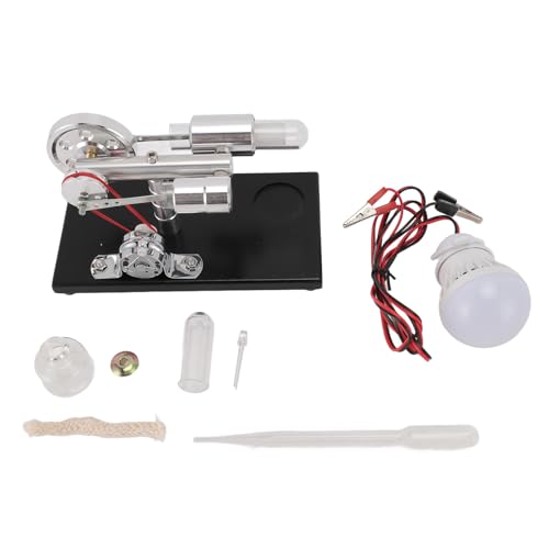 YDRCESMI Sterling-Motormodell mit Buntem LED-Licht, Stirlingmotor, Lernspielzeug und Stromgenerator, ideal für wissenschaftliche Projekte und Demonstrationen von YDRCESMI