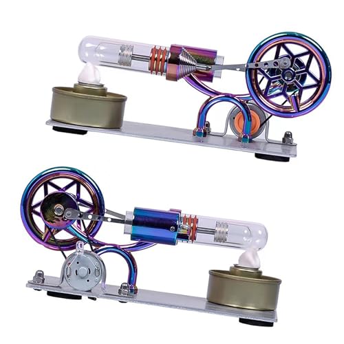 Heißluft-Stirlingmotor-Motormodell, Pädagogisches Spielzeug, Zubehör, Mini-Motor-Kit, Modell für Wissenschaftliche Experimente (Mehrfarbig) von YDuupxe