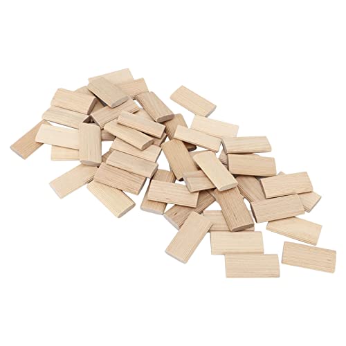 YDuupxe 50 Stück Buchenholz-Domino-Zapfen, 6 X 40 Mm, Buchenholz, Lose Zapfen für die Herstellung von Holzbearbeitungsmöbeln, Spleißverbinder von YDuupxe