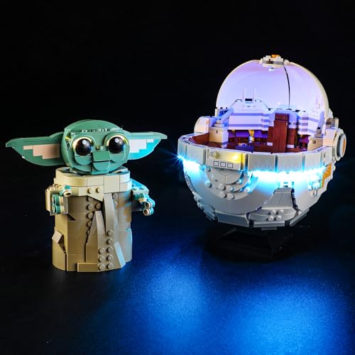 YEABRICKS LED Licht für 75403 Star Wars Grogu in Seiner Repulsorwiege Bausteine Modell (Bausteine Set Nicht enthalten) von YEABRICKS