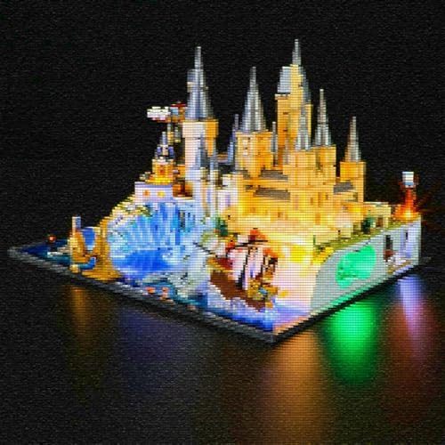 YEABRICKS LED Licht für 76419 Harry Potter Schloss Hogwarts mit Schlossgelände Bausteine Modell (Building Set Nicht enthalten) von YEABRICKS