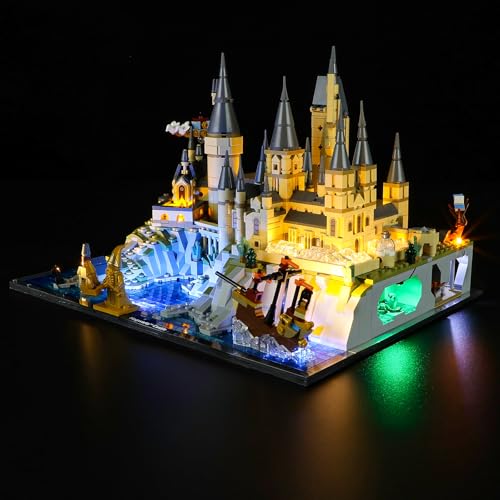 YEABRICKS LED Licht für 76419 Harry Potter Schloss Hogwarts mit Schlossgelände Bausteine Modell (Building Set Nicht enthalten) von YEABRICKS