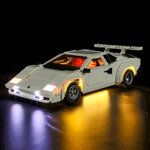 YEABRICKS LED Licht für Lego-10337 Icons Lamborghini Countach 5000 Quattrovalvole Bausteine Modell (Lego Set Nicht enthalten) von YEABRICKS