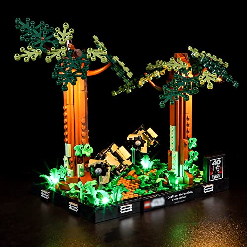 YEABRICKS LED Licht für Lego-75353 Star Wars Verfolgungsjagd auf Endor Diorama Bausteine Modell (Lego Set Nicht enthalten) von YEABRICKS