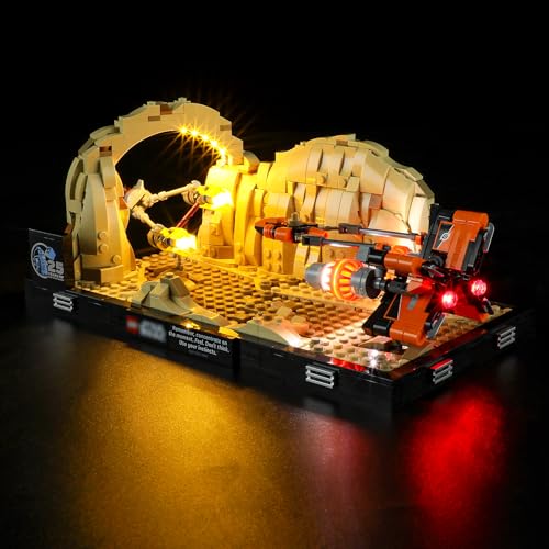 YEABRICKS LED Licht für Lego-75380 Star Wars Mos Espa Podrace Diorama Bausteine Modell (Lego Set Nicht enthalten) von YEABRICKS