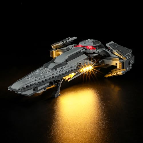 YEABRICKS LED Licht für Lego-75383 Star Wars Darth Maul's Sith Infiltrator Bausteine Modell (Lego Set Nicht enthalten) von YEABRICKS