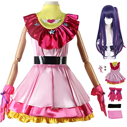 YEAJION Hoshino Ai Cosplay Kostüm Komplettes Set mit Perücke Anime Oshi no Ko Cosplay Verkleidung Ai Hoshino Cosplay Uniform Halloween Karneval Party Bühnenauftritt Kostüm Erwachsene YEAJION Hoshino Ai Cosplay Kostüm Komplettes Set mit Perücke Anime Oshi no Ko Cosplay Verkleidung Ai Hoshino Cosplay Uniform Halloween Karneval Party Bühnenauftritt Kostüm Erwachsene von YEAJION
