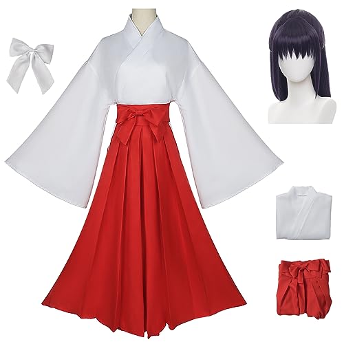 YEAJION Iroi Utahime Cosplay Kostüm Komplettes Set mit Perücke Anime Jujutsu Kaisen Cosplay Verkleidung Utahime Iroi Cosplay Schuluniform Halloween Karneval Party Kostüm Erwachsene von YEAJION