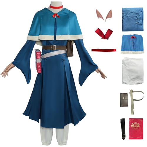 YEAJION Marcille Cosplay Kostüm Komplett Set Anime Delicious in Dungeon Verkleidung Marcille Donato Uniform Weihnachten Halloween Karneval Party Bühnenauftritt Kostüm Erwachsene von YEAJION