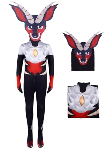 YEAJION Palworld Cosplay Incineram Kostüm Jumpsuits und Masken Palworld Incineram Verkleidung Incineram Cosplay Costume Weihnachten Halloween Karneval Party Bühnenauftritt Kostüm von YEAJION