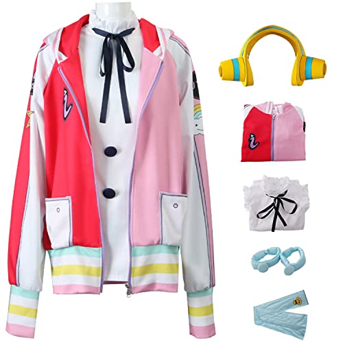 YEAJION Uta Kostüm Erwachsene Kinder Cosplay Uta Anime Uniform Jacken Hemden und Accessoires für Damen Mädchen Verkleidung Halloween Karneval Maskerade Geburtstagsthema Party Anzug von YEAJION