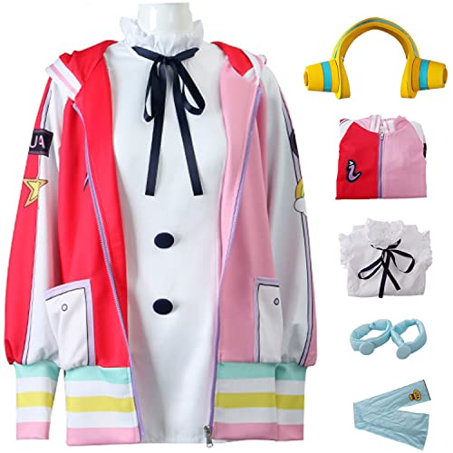 YEAJION Uta Kostüm Erwachsene Kinder Cosplay Uta Anime Uniform Jacken Hemden und Accessoires für Damen Mädchen Verkleidung Halloween Karneval Maskerade Geburtstagsthema Party Anzug von YEAJION