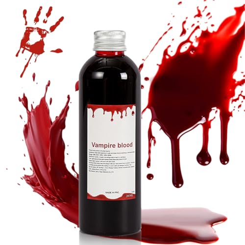 Halloween Kunstblut, Halloween Schminke Fake Blood 250 ml, Fake Blut Realistisch, Halloween Fake Blood, Theaterschminke Fake Blood für SFX Make up, Theaterschminke, Zombies, Vampire, Cosplay von YEAPEAK