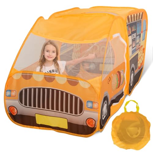 Kids Food Truck Play Tent mit Aufbewahrungstasche Pop -up -Spiel Zelt tragbare Kinder Spielen Zelt Faltbare Rollenspielzeug Spielzeug Multifunktional Food Truck Spielzeug für Kleinkinder Kinder von YERENCY