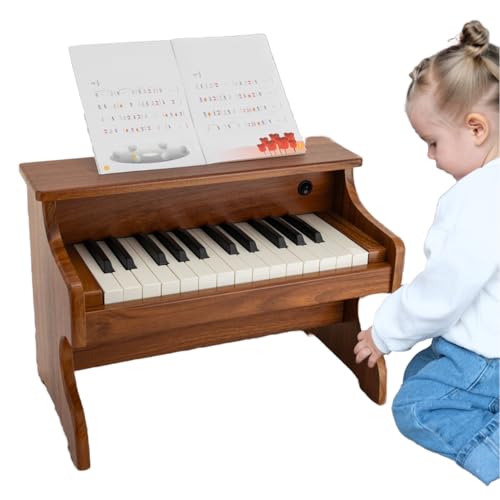 Kinder Klavier Aus Holz Klavier Anfänger Klavier Kinder Mini Musik Lerninstrument Spielzeug Holz Klavier Kleinkinder Mädchen Jungen Modern Stil von YESTAIM