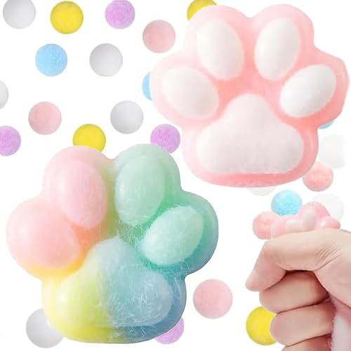 3 Stück Taba Squishy,7*6CM/2.75*2.36IN Fufu Squishy,Taba Squishy Paw,Squishy Cat,Kawaii Flauschige Sensorische Spielzeug,Anti Stress Sensory Fidget Toys für Erwachsene und Kinder Angst Relief von YEWCEP