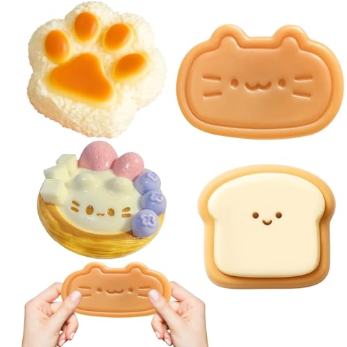 Squishy Pfote, 4 Stück Anti Stress Spielzeug, Fufu Squishy für Kinder und Erwachsene, Süße Katzenpfoten und Essen Formen, Ideal für Kinder und Erwachsene Konzentrationstraining und Stressabbau Squishy Pfote, 4 Stück Anti Stress Spielzeug, Fufu Squishy für Kinder und Erwachsene, Süße Katzenpfoten und Essen Formen, Ideal für Kinder und Erwachsene Konzentrationstraining und Stressabbau von YEWCEP