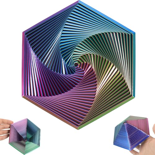 YEWCEP 14cm Fractal Fidget Hexagon, 2024 Neu Fidget Toys, Hexagon Spiral Spielzeug, Stressabbau Spielzeug, Anti Stress Spielzeug für Erwachsene, Hexagon Fidget Toy für Erwachsene von YEWCEP