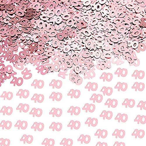 Hrovsur 40 Rose Gold Confetti for Birthday Decorations - Anniversary Party Birthday Party Table Decorations 40 Rose Gold Confetti, Perfect for Table Decorations, Party Supplies (Rose Gold, 40) F von YFCACT