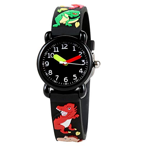 YFSAN Kinderuhr, Cartoon-Muster, wasserdichtes PVC-Armband, Quarz-Kinderuhr von YFSAN