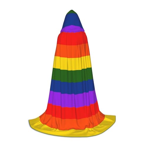 YFSGDLBN Kapuzenumhang mit Regenbogen-Flagge, für Teenager, Party-Dekoration, Poncho von YFSGDLBN