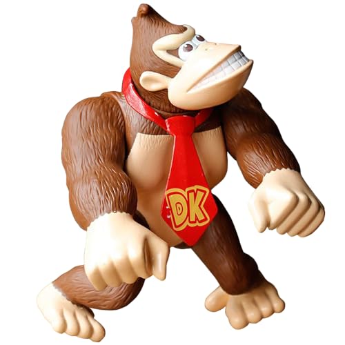 YGCHEN Tier Figuren Miniatur Mario Tortendeko Gorilla Figur Dekoration Tierfiguren Spielzeug Kindergeburtstag Harz Ornament Micro Landschaft 15cm von YGCHEN