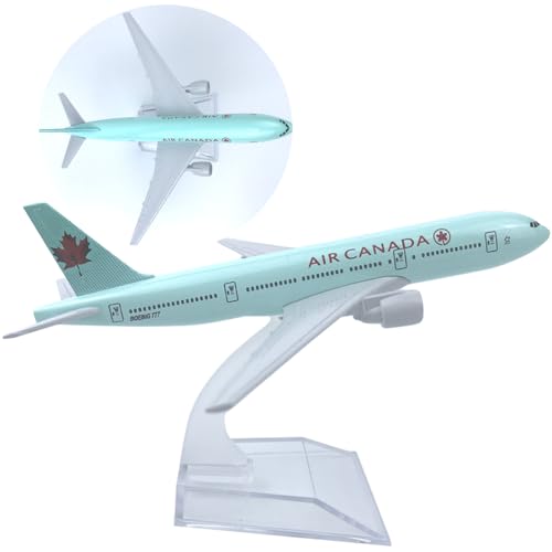 YGCHEN Flugzeug Modell Legierung 777 Air Canada Flugzeugmodell 1/400 Skala Diecast Flugzeug Metallmodell mit Ständer Luftfahrt Enthusiasten Miniaturmodelle Sammlung Spielzeug von YGCHEN