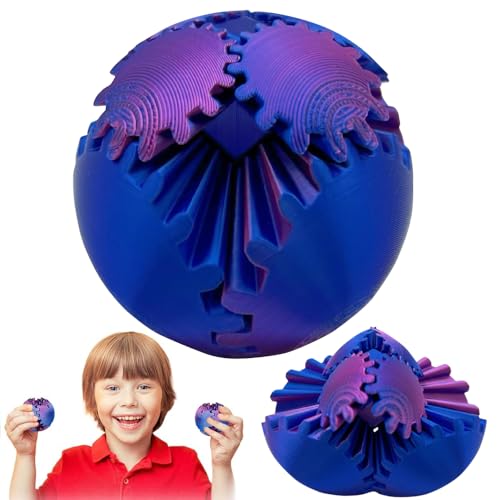 YGCHEN Gear Ball 3D Gedruckter Zahnradball Gear Sphere Cube Fidget Ball Zappelspielzeug 3D Gear Stressball und Angst Entspannungsspielzeug von YGCHEN