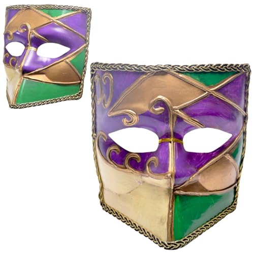 YGCHEN Maske Venezianische Maskerade Masken Venezianische Quadratische Masquerade Gesichtsmaske für Karneval Halloween Kostüm Cosplay Party von YGCHEN