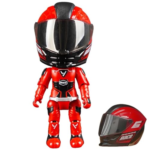 YGCHEN Motorradfahrer Figuren Transform Spielzeug Motorradhelme Deformierter Spielzeug Motorrad Fahrer Action Figure Motorradmodell Verwandlungsspielzeug Kindergeburtstag von YGCHEN