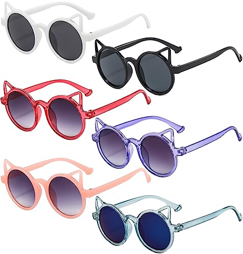 YGCHEN Sonnenbrille Katzen Brillen Lustige Katzenaugen Brille Vintage Katze Partybrille Katzenform Sonnenbrillen Spaßbrille für Sommer Tropical Party Strand Photo Requisiten 6 Paar von YGCHEN