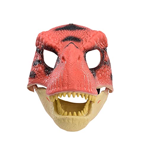 YGHQAP Dinosaurier-Maske, Kunststoff-Dino-Maske mit Beweglichem Kiefer, Fierce Tyrannosaurus Rex Dinosaurier-Maske, Karton, Rollenspiel-Kostümzubehör für Halloween, Zuhause, Party, von YGHQAP