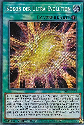 LDS1-DE073 - Kokon der Ultra - Evolution - Secret Rare - Yugioh - Deutsch - Limitierte Auflage im Set mit Ultra Pro Toploader und Ultra Pro Schutzhülle (Klarsicht) von YGO