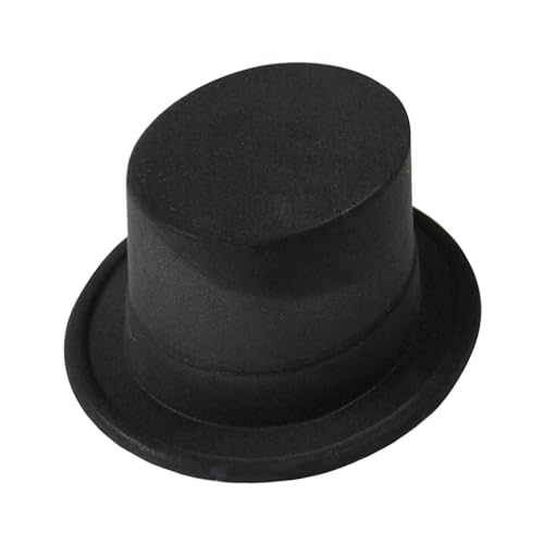 YHAILI Role Play Magician Hat Flat Top Hat For Adult Round Hat MagicsShow Headwear Maskerades Headwear Man Gentleman Hat von YHAILI