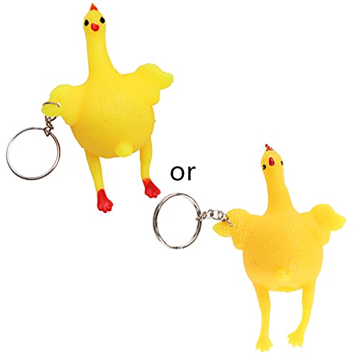 YHAILI Squeeze Chicken Spoof Leging Keychain Vent Dekompression Stress Relief Schlüsselanhänger Neuheit Langlebiges Spielzeug von YHAILI