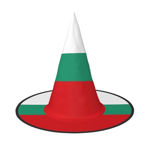 YHBLYKXP Bulgarische Flagge, verstellbarer Halloween-Hexenhut mit faltbarer Krempe, für Kostümparty, Karneval, Maskenball YHBLYKXP Bulgarische Flagge, verstellbarer Halloween-Hexenhut mit faltbarer Krempe, für Kostümparty, Karneval, Maskenball von YHBLYKXP