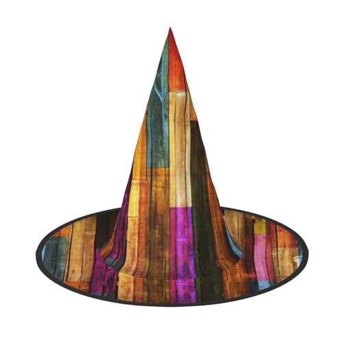 YHBLYKXP Bunt bemalter Holz-Hexenhut mit faltbarer Krempe, verstellbar, für Kostümpartys, Karneval, Maskenball YHBLYKXP Bunt bemalter Holz-Hexenhut mit faltbarer Krempe, verstellbar, für Kostümpartys, Karneval, Maskenball von YHBLYKXP
