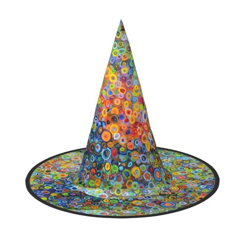 YHBLYKXP Farbige Malerei, verstellbarer Halloween-Hexenhut mit faltbarer Krempe, für Kostümparty, Karneval, Maskenball YHBLYKXP Farbige Malerei, verstellbarer Halloween-Hexenhut mit faltbarer Krempe, für Kostümparty, Karneval, Maskenball von YHBLYKXP
