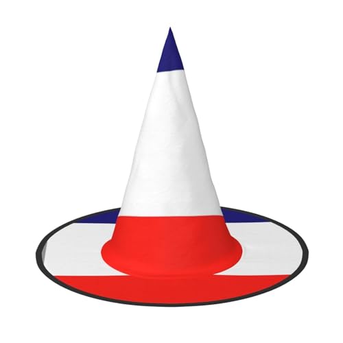 YHBLYKXP Französische Flagge, verstellbarer Halloween-Hexenhut mit faltbarer Krempe, für Kostümparty, Karneval, Maskenball YHBLYKXP Französische Flagge, verstellbarer Halloween-Hexenhut mit faltbarer Krempe, für Kostümparty, Karneval, Maskenball von YHBLYKXP