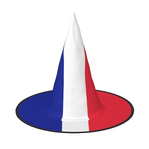 YHBLYKXP Französische Flagge, verstellbarer Halloween-Hexenhut mit faltbarer Krempe, für Kostümparty, Karneval, Maskenball YHBLYKXP Französische Flagge, verstellbarer Halloween-Hexenhut mit faltbarer Krempe, für Kostümparty, Karneval, Maskenball von YHBLYKXP