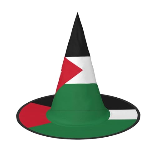 YHBLYKXP Jordanische Flagge, verstellbarer Halloween-Hexenhut mit faltbarer Krempe, für Kostümparty, Karneval, Maskenball YHBLYKXP Jordanische Flagge, verstellbarer Halloween-Hexenhut mit faltbarer Krempe, für Kostümparty, Karneval, Maskenball von YHBLYKXP