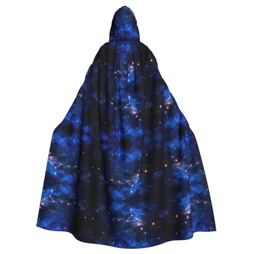 YHBLYKXP Kapuzenumhang mit Galaxie-Nacht, für Erwachsene, übergroßer Kapuzenumhang mit Fliege, Partykleid für Erwachsene von YHBLYKXP