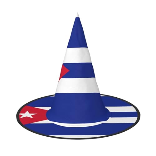 YHBLYKXP Kubanische Flagge, verstellbarer Halloween-Hexenhut mit faltbarer Krempe, für Kostümparty, Karneval, Maskenball YHBLYKXP Kubanische Flagge, verstellbarer Halloween-Hexenhut mit faltbarer Krempe, für Kostümparty, Karneval, Maskenball von YHBLYKXP