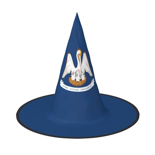 YHBLYKXP Louisiana-Flagge, verstellbarer Halloween-Hexenhut mit faltbarer Krempe, für Kostümparty, Karneval, Maskenball YHBLYKXP Louisiana-Flagge, verstellbarer Halloween-Hexenhut mit faltbarer Krempe, für Kostümparty, Karneval, Maskenball von YHBLYKXP