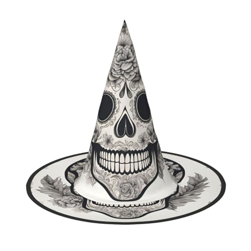 YHBLYKXP Mexikanischer Totenkopf-Hexenhut mit faltbarer Krempe, verstellbar, für Kostümpartys, Karneval, Maskenball YHBLYKXP Mexikanischer Totenkopf-Hexenhut mit faltbarer Krempe, verstellbar, für Kostümpartys, Karneval, Maskenball von YHBLYKXP