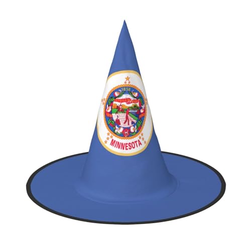 YHBLYKXP Minnesota Staatsflagge, verstellbarer Halloween-Hexenhut mit faltbarer Krempe, für Kostümparty, Karneval, Maskenball YHBLYKXP Minnesota Staatsflagge, verstellbarer Halloween-Hexenhut mit faltbarer Krempe, für Kostümparty, Karneval, Maskenball von YHBLYKXP