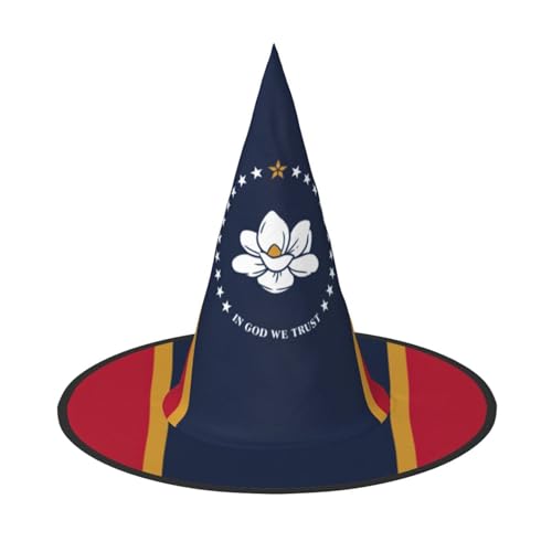YHBLYKXP Mississippi Staatsflagge, verstellbarer Halloween-Hexenhut mit faltbarer Krempe, für Kostümparty, Karneval, Maskenball YHBLYKXP Mississippi Staatsflagge, verstellbarer Halloween-Hexenhut mit faltbarer Krempe, für Kostümparty, Karneval, Maskenball von YHBLYKXP