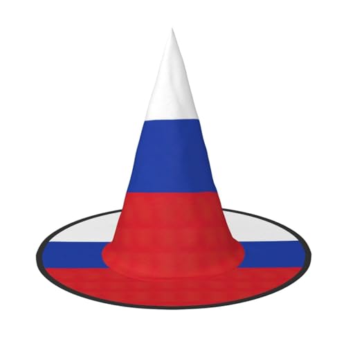 YHBLYKXP Russische Flagge, verstellbarer Halloween-Hexenhut mit faltbarer Krempe, für Kostümparty, Karneval, Maskenball YHBLYKXP Russische Flagge, verstellbarer Halloween-Hexenhut mit faltbarer Krempe, für Kostümparty, Karneval, Maskenball von YHBLYKXP
