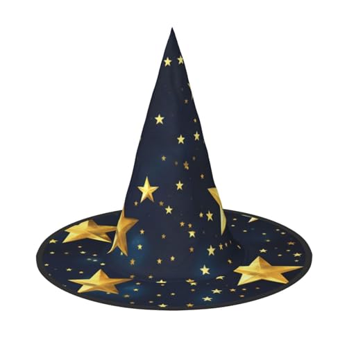YHBLYKXP Sternenhut mit östlichem Muster, verstellbarer Halloween-Hexenhut mit faltbarer Krempe, für Kostümparty, Karneval, Maskenball YHBLYKXP Sternenhut mit östlichem Muster, verstellbarer Halloween-Hexenhut mit faltbarer Krempe, für Kostümparty, Karneval, Maskenball von YHBLYKXP