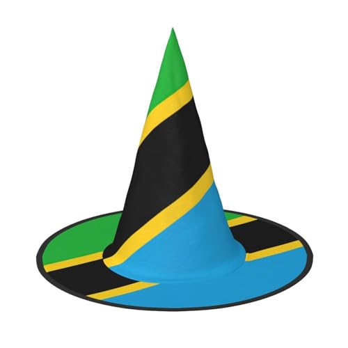 YHBLYKXP Tansania-Flagge, verstellbarer Halloween-Hexenhut mit faltbarer Krempe, für Kostümparty, Karneval, Maskenball YHBLYKXP Tansania-Flagge, verstellbarer Halloween-Hexenhut mit faltbarer Krempe, für Kostümparty, Karneval, Maskenball von YHBLYKXP